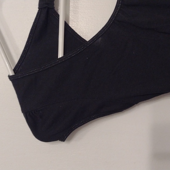 Express Vintage Black Sexy Basic T-shirt Cap Sleeve Keyhole Back XS - Picture 5 of 15